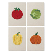 Afbeelding in Gallery-weergave laden, Punch Needle Set (4 stuks) met frames - Verse Groenten Collectie