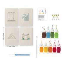 Afbeelding in Gallery-weergave laden, Punch Needle Set (4 stuks) met frames - Wereld Monumenten Set