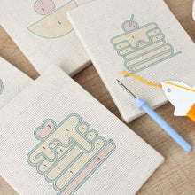 Afbeelding in Gallery-weergave laden, Punch Needle Set (4 stuks) met frames - Dessertliefhebber 2