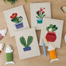 Afbeelding in Gallery-weergave laden, Punch Needle Set (4 stuks) met frames - Thuis Tuin Sfeer