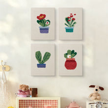 Afbeelding in Gallery-weergave laden, Punch Needle Set (4 stuks) met frames - Thuis Tuin Sfeer