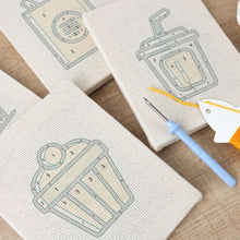 Afbeelding in Gallery-weergave laden, Punch Needle Set (4 stuks) met frames - Dagelijkse Snacks