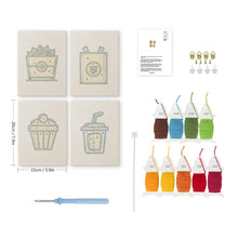 Afbeelding in Gallery-weergave laden, Punch Needle Set (4 stuks) met frames - Dagelijkse Snacks