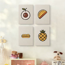 Afbeelding in Gallery-weergave laden, Punch Needle Set (4 stuks) met frames - Tropische Snack Mix