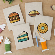 Afbeelding in Gallery-weergave laden, Punch Needle Set (4 stuks) met frames - Streetfood 1