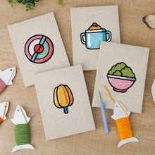 Afbeelding in Gallery-weergave laden, Punch Needle Set (4 stuks) met frames - Mini voedseliconen