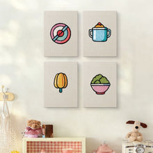 Afbeelding in Gallery-weergave laden, Punch Needle Set (4 stuks) met frames - Mini voedseliconen