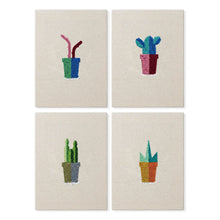 Afbeelding in Gallery-weergave laden, Punch Needle Set (4 stuks) met frames - Kleine Vetplanten Potjes 2