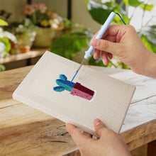 Afbeelding in Gallery-weergave laden, Punch Needle Set (4 stuks) met frames - Kleine Vetplanten Potjes 2