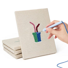 Afbeelding in Gallery-weergave laden, Punch Needle Set (4 stuks) met frames - Kleine Vetplanten Potjes 2
