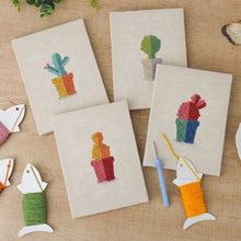 Afbeelding in Gallery-weergave laden, Punch Needle Set (4 stuks) met frames - Mini Binnen Tuin 1