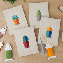 Afbeelding in Gallery-weergave laden, Punch Needle Set (4 stuks) met frames - Mini Binnen Tuin 2