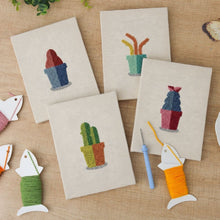 Afbeelding in Gallery-weergave laden, Punch Needle Set (4 stuks) met frames - Blije Planten 1