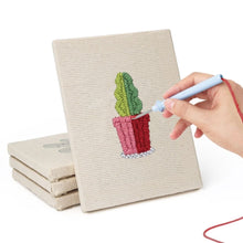 Afbeelding in Gallery-weergave laden, Punch Needle Set (4 stuks) met frames - Blije Planten 2