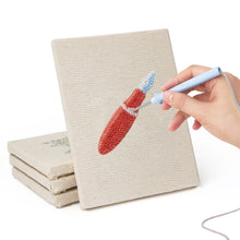 Afbeelding in Gallery-weergave laden, Punch Needle Set (4 stuks) met frames - Minimalistische Bureau Iconen