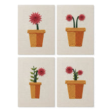 Afbeelding in Gallery-weergave laden, Punch Needle Set (4 stuks) met frames - Bloeiende Mini Potjes 1