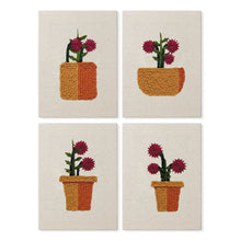 Afbeelding in Gallery-weergave laden, Punch Needle Set (4 stuks) met frames - Bloeiende Mini Potjes 2