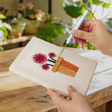 Afbeelding in Gallery-weergave laden, Punch Needle Set (4 stuks) met frames - Bloeiende Mini Potjes 3