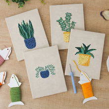 Afbeelding in Gallery-weergave laden, Punch Needle Set (4 stuks) met frames - Groene Oase