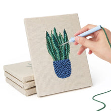 Afbeelding in Gallery-weergave laden, Punch Needle Set (4 stuks) met frames - Groene Oase
