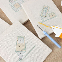Afbeelding in Gallery-weergave laden, Punch Needle Set (4 stuks) met frames - Creatieve Bureau Iconen