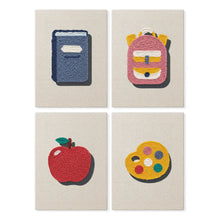 Afbeelding in Gallery-weergave laden, Punch Needle Set (4 stuks) met frames - Terug naar School 1