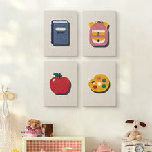 Afbeelding in Gallery-weergave laden, Punch Needle Set (4 stuks) met frames - Terug naar School 1
