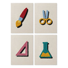 Afbeelding in Gallery-weergave laden, Punch Needle Set (4 stuks) met frames - Terug naar School 2