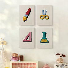 Afbeelding in Gallery-weergave laden, Punch Needle Set (4 stuks) met frames - Terug naar School 2