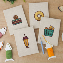 Afbeelding in Gallery-weergave laden, Punch Needle Set (4 stuks) met frames - Ochtend Zoetigheden