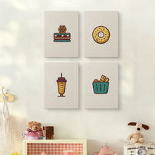 Afbeelding in Gallery-weergave laden, Punch Needle Set (4 stuks) met frames - Ochtend Zoetigheden