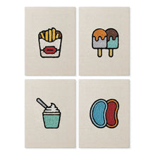 Afbeelding in Gallery-weergave laden, Punch Needle Set (4 stuks) met frames - Kawaii Snacks