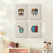 Afbeelding in Gallery-weergave laden, Punch Needle Set (4 stuks) met frames - Kawaii Snacks