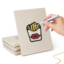 Afbeelding in Gallery-weergave laden, Punch Needle Set (4 stuks) met frames - Kawaii Snacks