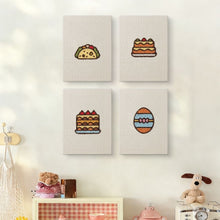 Afbeelding in Gallery-weergave laden, Punch Needle Set (4 stuks) met frames - Taarten en Lekkernijen