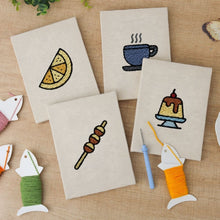 Afbeelding in Gallery-weergave laden, Punch Needle Set (4 stuks) met frames - Dessert Lekkernijen