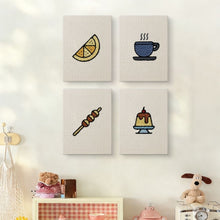 Afbeelding in Gallery-weergave laden, Punch Needle Set (4 stuks) met frames - Dessert Lekkernijen