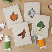 Afbeelding in Gallery-weergave laden, Punch Needle Set (4 stuks) met frames - Groente Lekkernijen