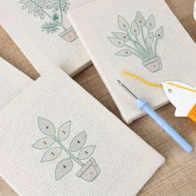 Afbeelding in Gallery-weergave laden, Punch Needle Set (4 stuks) met frames - Weelderig Bladgroen
