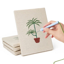Afbeelding in Gallery-weergave laden, Punch Needle Set (4 stuks) met frames - Weelderig Bladgroen
