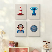 Afbeelding in Gallery-weergave laden, Punch Needle Set (4 stuks) met frames - Racedag