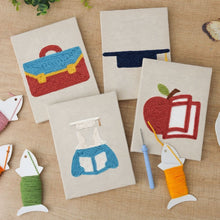 Afbeelding in Gallery-weergave laden, Punch Needle Set (4 stuks) met frames - Studietijd