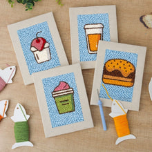 Afbeelding in Gallery-weergave laden, Punch Needle Set (4 stuks) met frames - Foodie Favorieten
