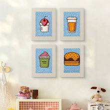 Afbeelding in Gallery-weergave laden, Punch Needle Set (4 stuks) met frames - Foodie Favorieten