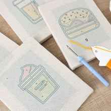 Afbeelding in Gallery-weergave laden, Punch Needle Set (4 stuks) met frames - Foodie Favorieten