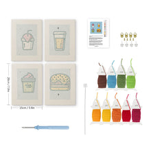 Afbeelding in Gallery-weergave laden, Punch Needle Set (4 stuks) met frames - Foodie Favorieten