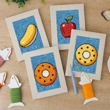 Afbeelding in Gallery-weergave laden, Punch Needle Set (4 stuks) met frames - Fruit en Zoet