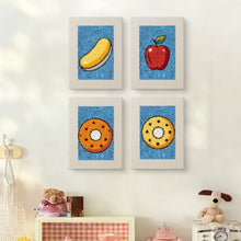 Afbeelding in Gallery-weergave laden, Punch Needle Set (4 stuks) met frames - Fruit en Zoet