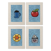 Afbeelding in Gallery-weergave laden, Punch Needle Set (4 stuks) met frames - Ontbijt Lekkernijen 1