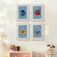 Afbeelding in Gallery-weergave laden, Punch Needle Set (4 stuks) met frames - Ontbijt Lekkernijen 1